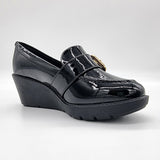 Modare 7383-103 Wedged Loafer in Black Patent