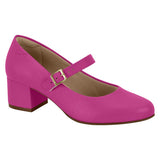 Modare 7388-102 Block Heel Mary-Jane Pump in Magenta