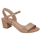 Beira Rio 8246-1176 Low Heel Sandal in Nude