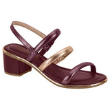 Beira Rio 8379-237 Block Heel Sandal in Wine