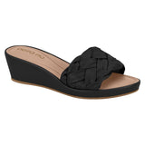 Beira Rio 8457-312 Wedged Slip-on Sandal in Black