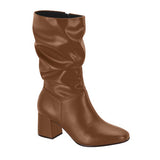 Beira Rio 9076-102 Mid-Calf Scrunched up Boot in Cinnamon Napa