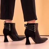 Beira Rio 9081-102 Flared Heel Ankle Boot in Black