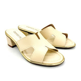 Beira Rio 8379-251 Block Heel Slip-On Sandal in Cream Napa