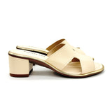 Beira Rio 8379-251 Block Heel Slip-On Sandal in Cream Napa