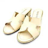 Beira Rio 8379-251 Block Heel Slip-On Sandal in Cream Napa