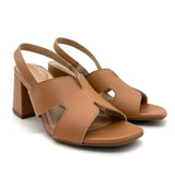 Beira Rio 8436-231 Block Heel Sandal in Camel