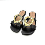 Beira Rio 8560-101 Slip-on Flat Sandal in Black