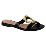 Beira Rio 8560-101 Slip-on Flat Sandal in Black