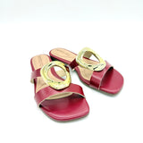 Beira Rio 8560-101 Slip-on Flat Sandal in Cherry