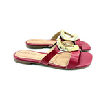 Beira Rio 8560-101 Slip-on Flat Sandal in Cherry