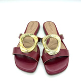 Beira Rio 8560-101 Slip-on Flat Sandal in Cherry