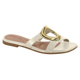Beira Rio 8560-101 Slip-on Flat Sandal in Off White