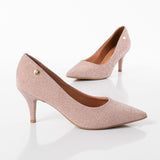 Vizzano 1185-702 Pointy Toe Pump in Rose Gold Shine