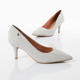 Vizzano 1185-702 Pointy Toe Pump in Silver Shine