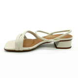 Vizzano 6454-108 Low Heel Sandal in Off White
