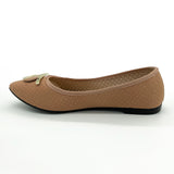 Moleca 5727-116 Pointy Toe Flat in Nude
