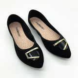 Moleca 5727-116 Pointy Toe Flat in Black