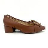 Modare 7340-133 Block Heel Pointy Toe Pump in Hazelnut Napa