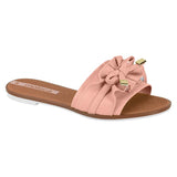 Moleca 5297-446 Ruffled Slip-on Sandal in Pink