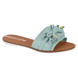 Moleca 5297-446 Ruffled Slip-on Sandal in Sky Blue
