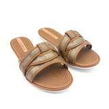 Moleca 5297-474 Slip-on Flat Sandal in Gold Glow
