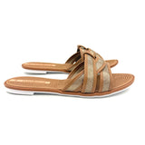 Moleca 5297-474 Slip-on Flat Sandal in Gold Glow