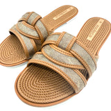 Moleca 5297-474 Slip-on Flat Sandal in Gold Glow