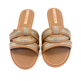 Moleca 5297-474 Slip-on Flat Sandal in Gold Glow