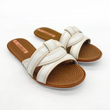 Moleca 5297-474 Slip-on Flat Sandal in Silver Glow