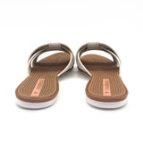 Moleca 5297-474 Slip-on Flat Sandal in Silver Glow