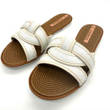 Moleca 5297-474 Slip-on Flat Sandal in Silver Glow