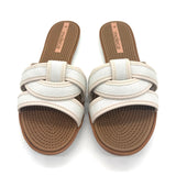 Moleca 5297-474 Slip-on Flat Sandal in Silver Glow