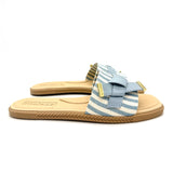 Moleca 5494-220 Slip-on Flat Sandal in Multi Blue