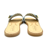 Moleca 5494-220 Slip-on Flat Sandal in Multi Blue