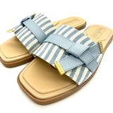 Moleca 5494-220 Slip-on Flat Sandal in Multi Blue