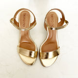 Beira Rio 8308-1530 Kitten Heel Sandal in Gold