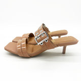 Vizzano 6518-103 Kitten Heel Mule in Nude Patent
