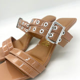 Vizzano 6518-103 Kitten Heel Mule in Nude Patent