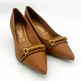 Vizzano 1122-887 Kitten Heel Pointy Toe Pump in Camel