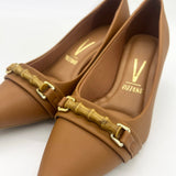 Vizzano 1122-887 Kitten Heel Pointy Toe Pump in Camel