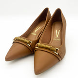 Vizzano 1122-887 Kitten Heel Pointy Toe Pump in Camel