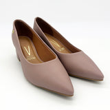 Vizzano 1220-315 Block Heel Pump in Taupe Napa