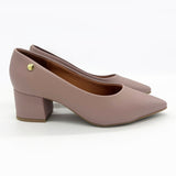 Vizzano 1220-315 Block Heel Pump in Taupe Napa