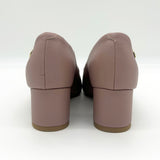 Vizzano 1220-315 Block Heel Pump in Taupe Napa