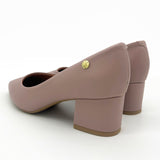 Vizzano 1220-315 Block Heel Pump in Taupe Napa