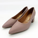 Vizzano 1220-315 Block Heel Pump in Taupe Napa