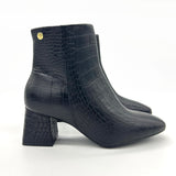 Vizzano 3098-100 Block Heel Boot in Black Croc