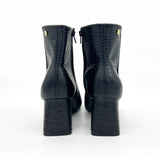 Vizzano 3098-100 Block Heel Boot in Black Croc