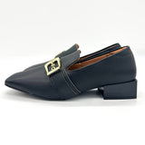Vizzano 1445-102 Square Toe Loafer in Black Napa